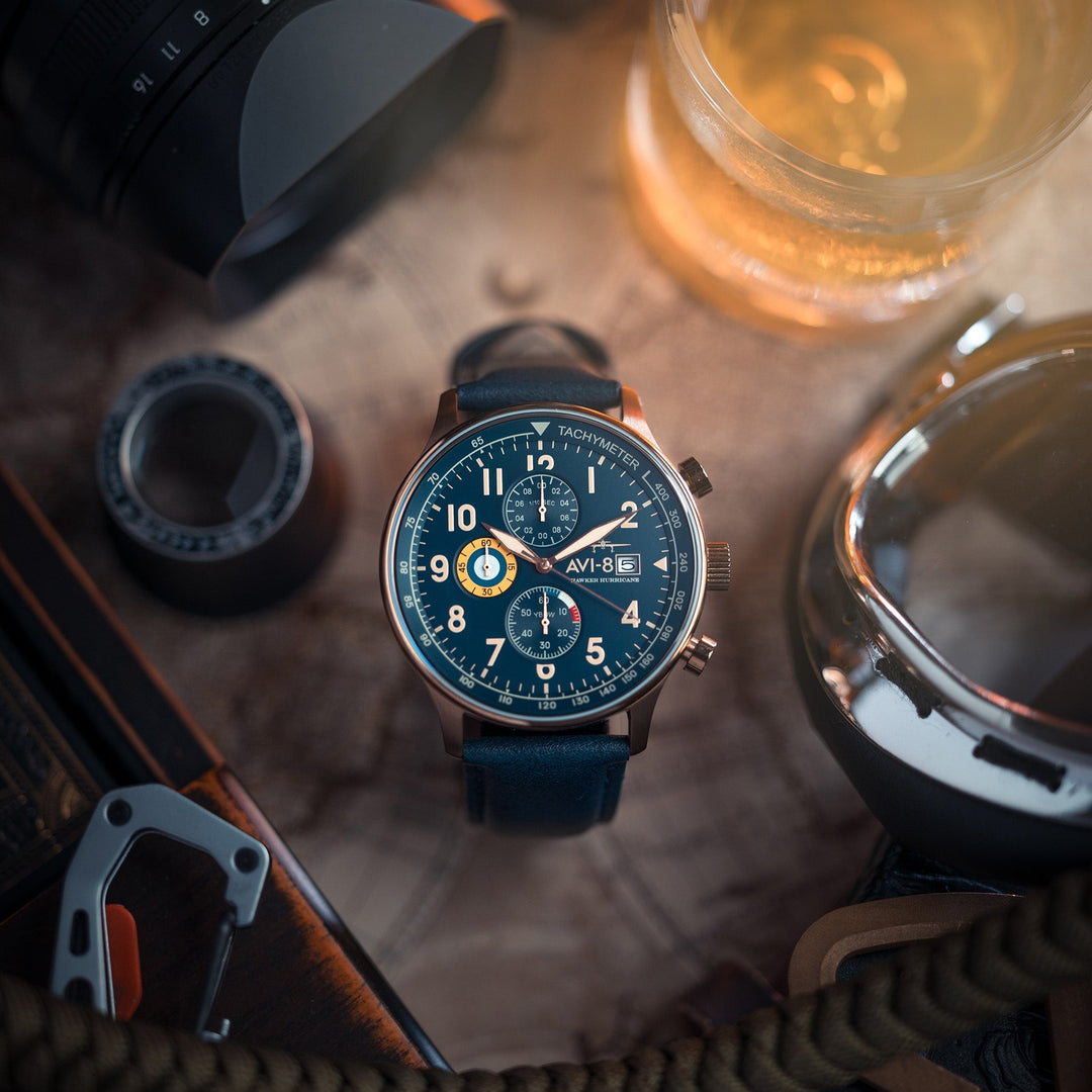 Classic Chronograph BLUE / LEATHER Blue Dial
