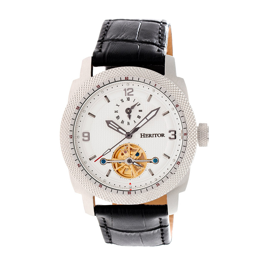 Helmsley Dual Time Black/Silver/White | White Dial
