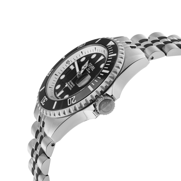 Wall Street Gevril Swiss Made SW200-1 Steel Rotating Black Ceramic Bezel , 316L 