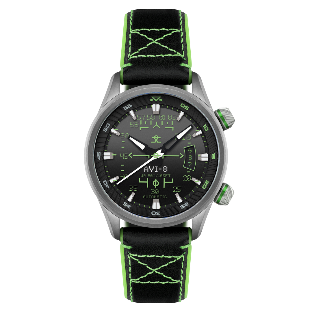 Hud Automatic Black / Leather | Black Dial