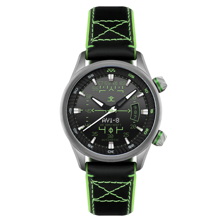 Hud Automatic Black / Leather | Black Dial