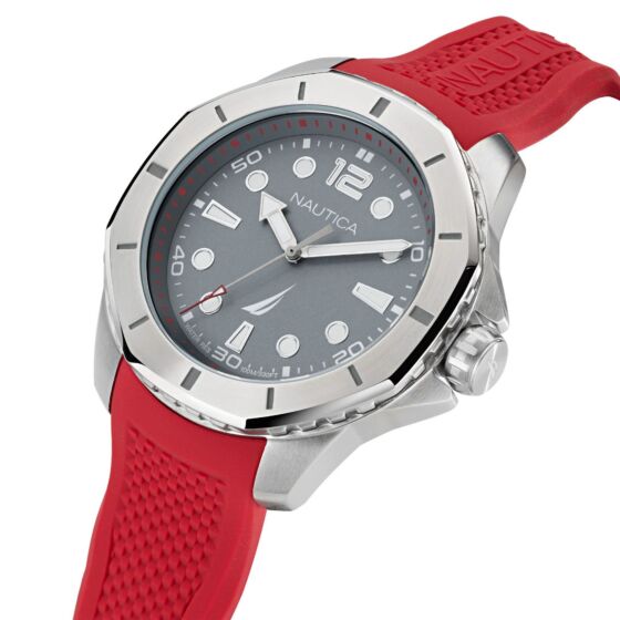 NAUTICA EVERYDAY Red / Stainless Steel | Gray Dial