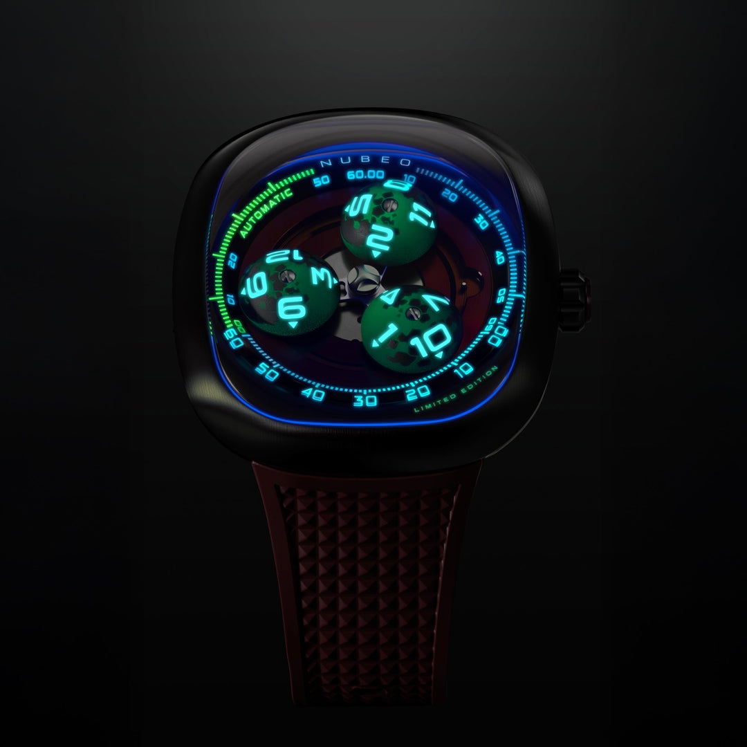 Tri-star Orbit Automatic Limited Edition Red / Rubber | Red Dial