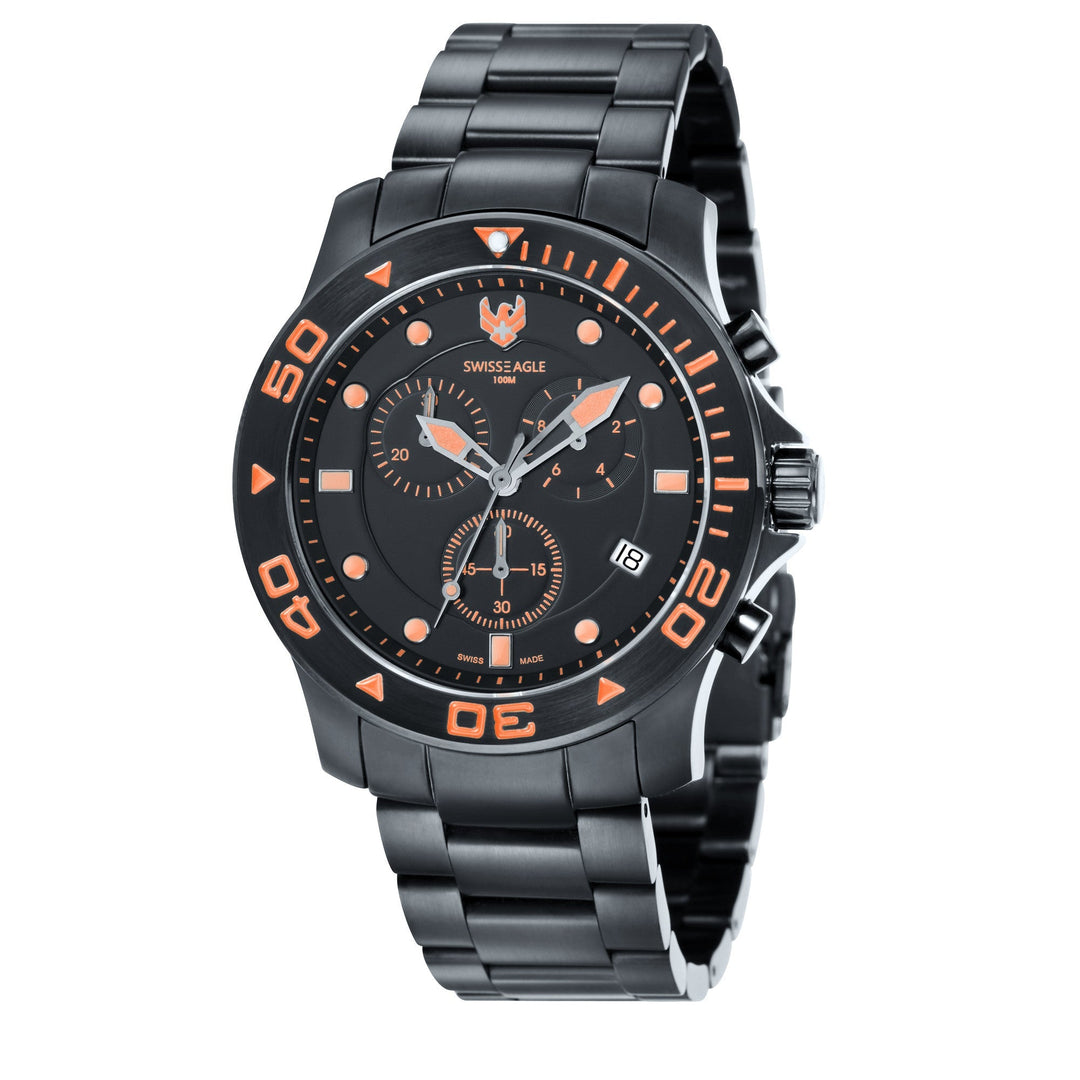 Sea Bridge Chronograph Black / Stainless Steel | Black Dial