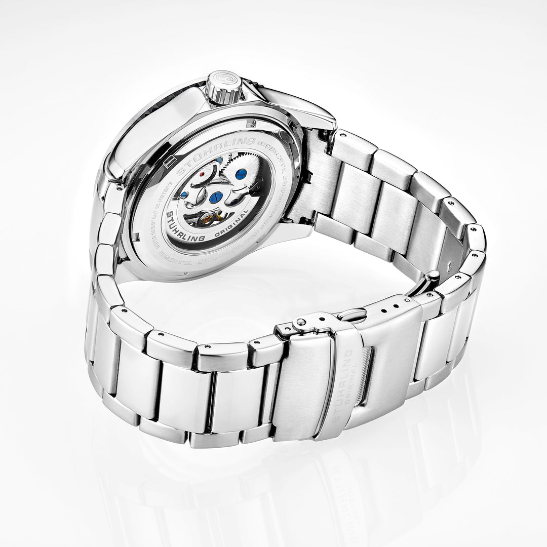 Aquadiver 3963 Silver case/Stainless Steel strap/ Brass Dial | Black Dial