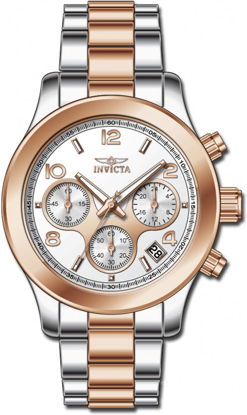 Angel Chronograph Rose Gold / Silver-Tone Dial / Two-Tone Rose Gold / Silver Sta