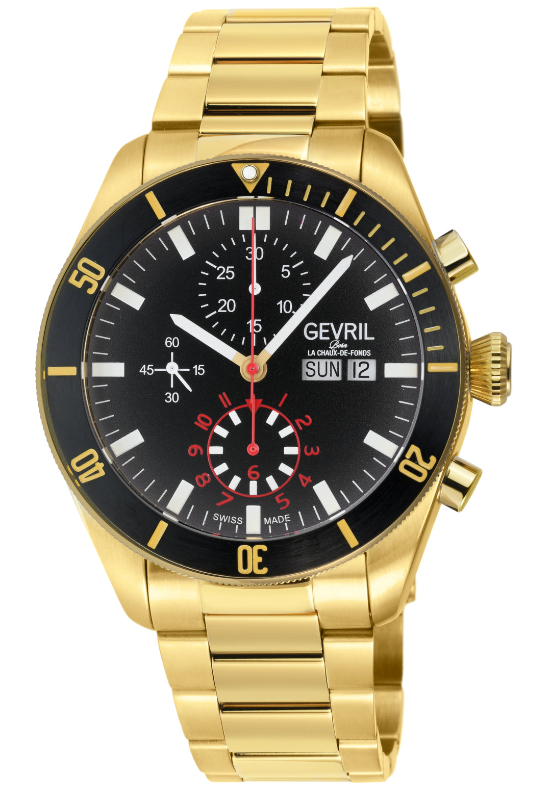Yorkville - Chronograph Gevril Yorkville Swiss Automatic Chronograph  Watch, IPY