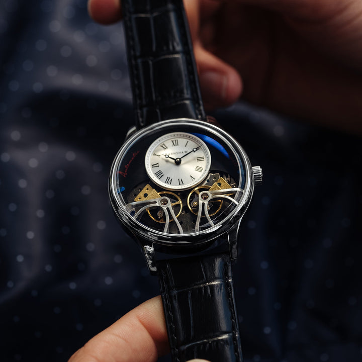 Thomas Earnshaw Scientists Faraday Double Barrel Automatic White / Leather | Whi