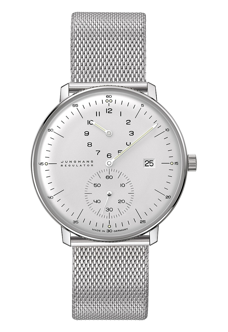 Max Bill Regulator Silver Dial / Milanese Bracelet Silver Dial