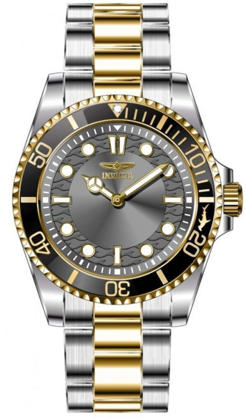 Pro Diver Men Black Dial / Two-Tone Stainless Steel Bracelet Gray Dial