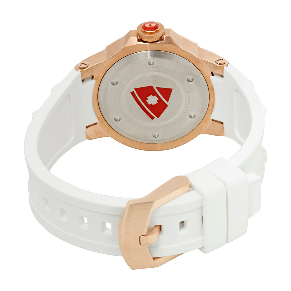Legend Ultrasonic Ladies Silver & Rose Gold / Rubber | Silver Dial
