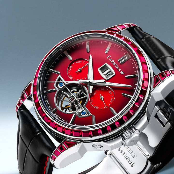 Nobility Nawab Grand Date Calendar Open Heart Automatic Limited Edition Red / Ge