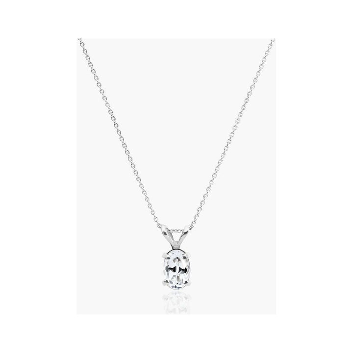 White Topaz Rabbit Ear Necklace