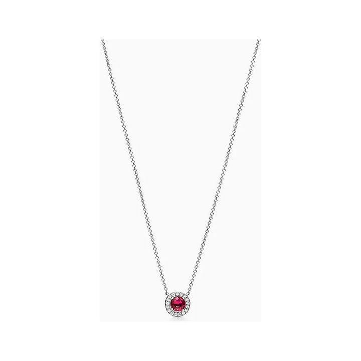 Ruby Halo Necklace