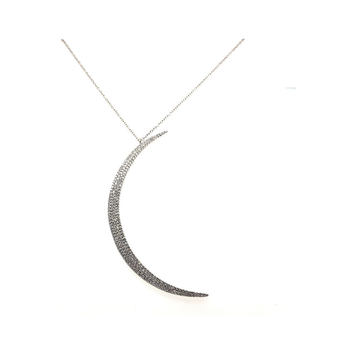 Waning Crescent Diamond Necklace