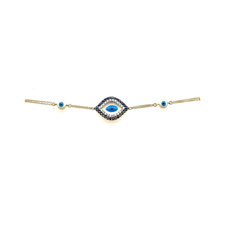 Triple Layer Enamel Evil Eye Bracelet