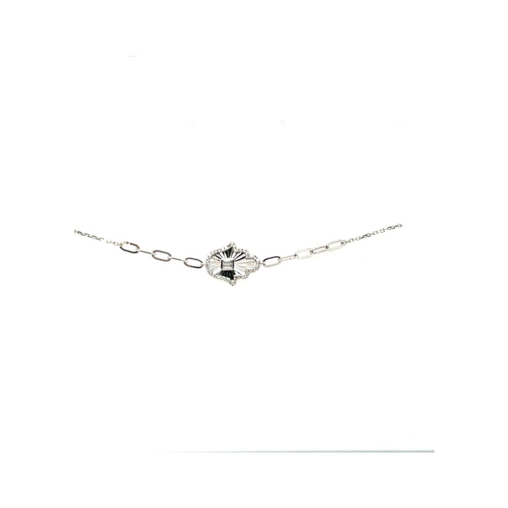 Hamsa Baguette Diamond Bracelet