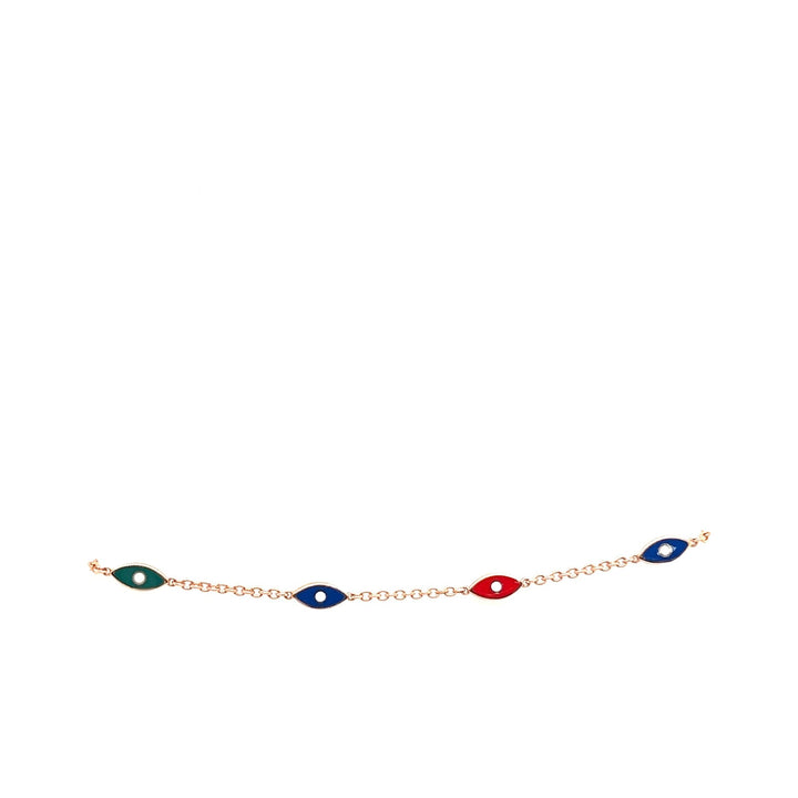 Enamel Evil Eye Bracelet
