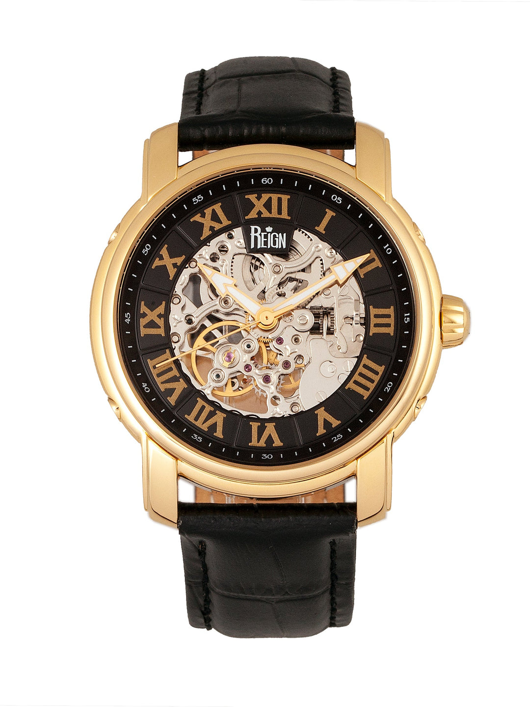 Kahn Skeleton Watch Gold/Black | Black Dial