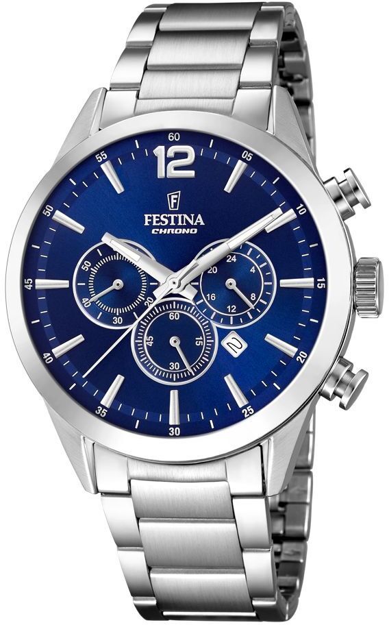 Timeless Chronograph Blue / Stainless Steel Blue Dial