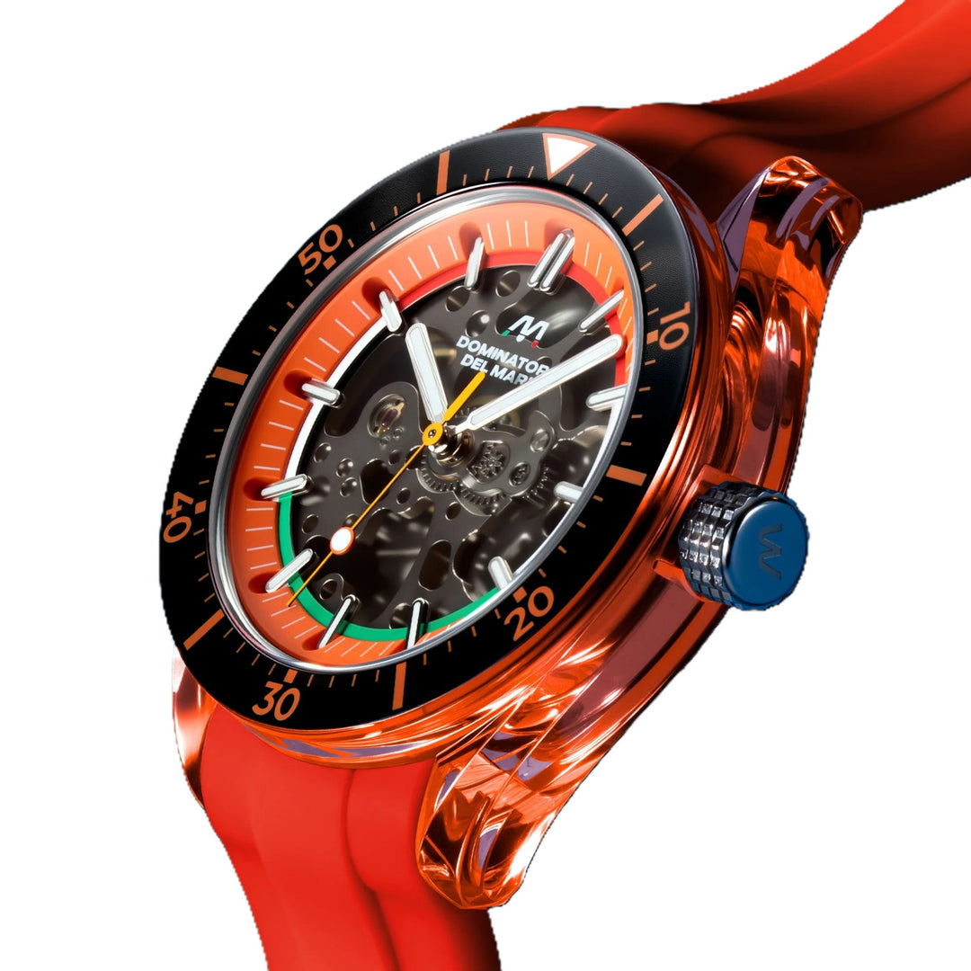 Ortona Citrus Burst  / Orange Silicone Strap Orange Dial