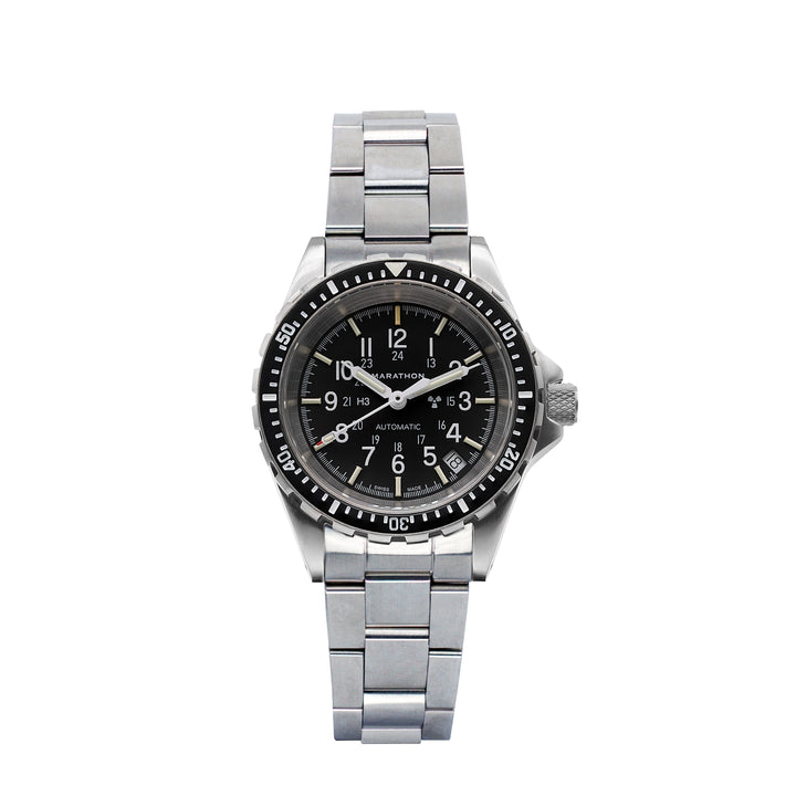 Divers Auto Medium Search and Rescue Black NGM/Steel Bracelet Matte Black Dial