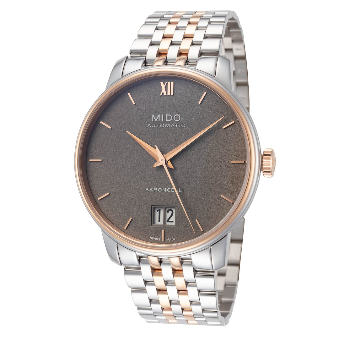 Baroncelli 40mm / Anthracite / Silver and Rose Gold | Anthracite Dial