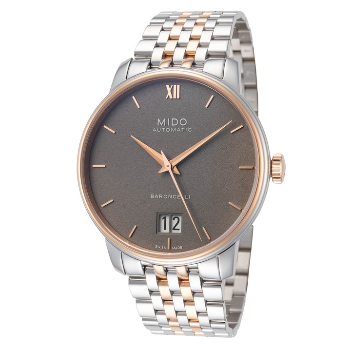 Baroncelli 40mm / Anthracite / Silver and Rose Gold | Anthracite Dial