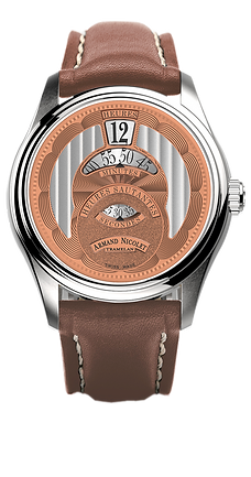 MO2-HS2 Jumping Hour Copper Dial / Brown Leather Strap Copper Dial