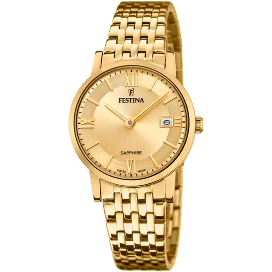 Swiss Made Gold / Stainless Steel Gold Dial