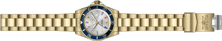 Pro Diver Men Silver-Tone Nautical Flag Dial / Gold-Tone Stainless Steel Bracele