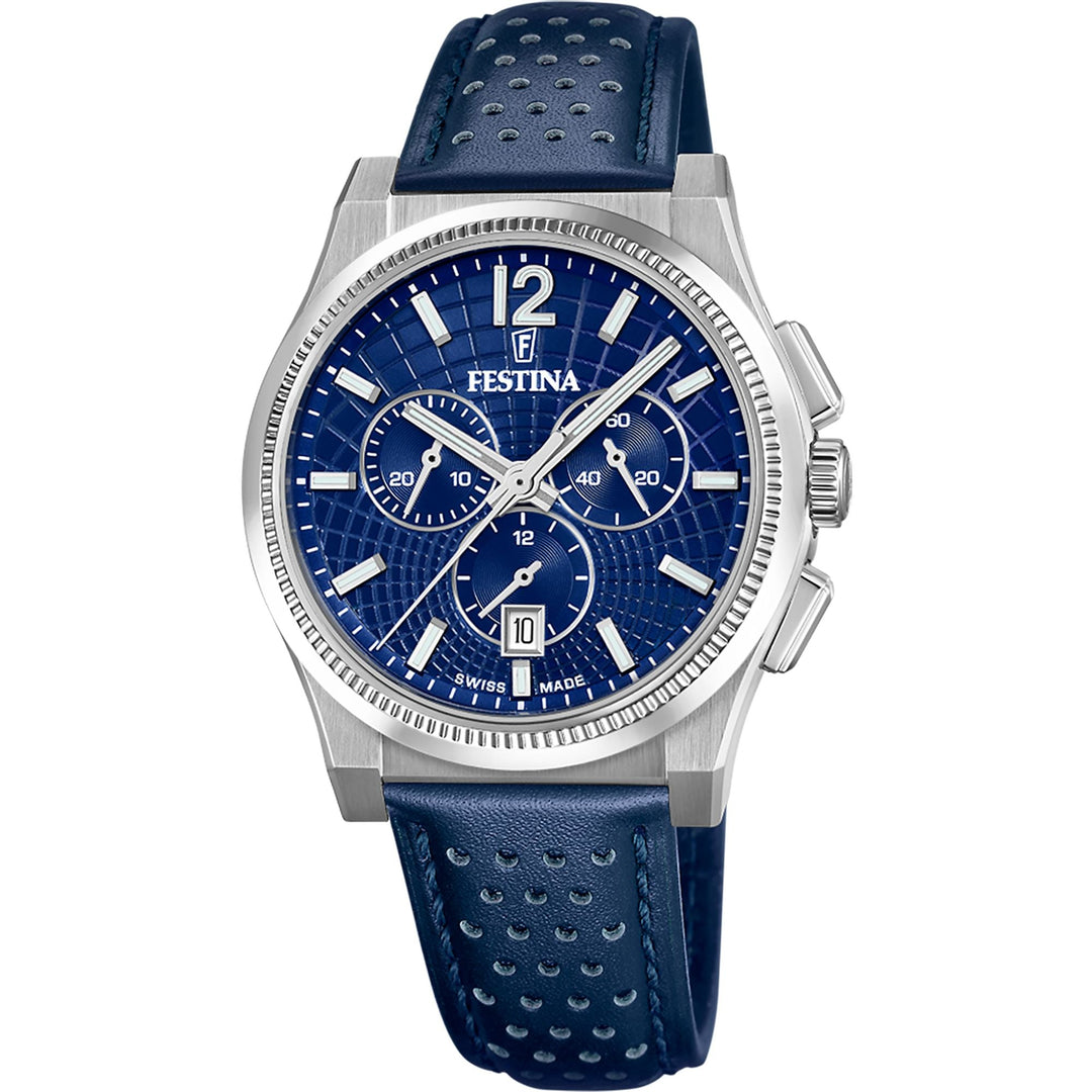 Rive Blue / Leather Blue Dial