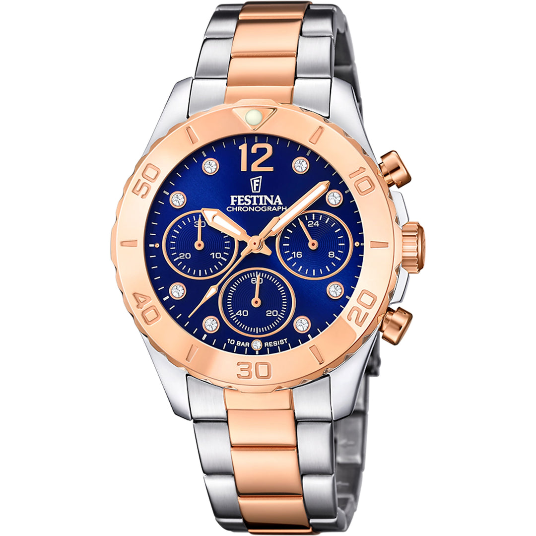 Boyfriend Collection Blue / Stainless Steel Blue Dial