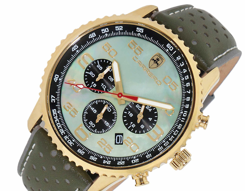 Aureum Goldtone/Green | Green Dial