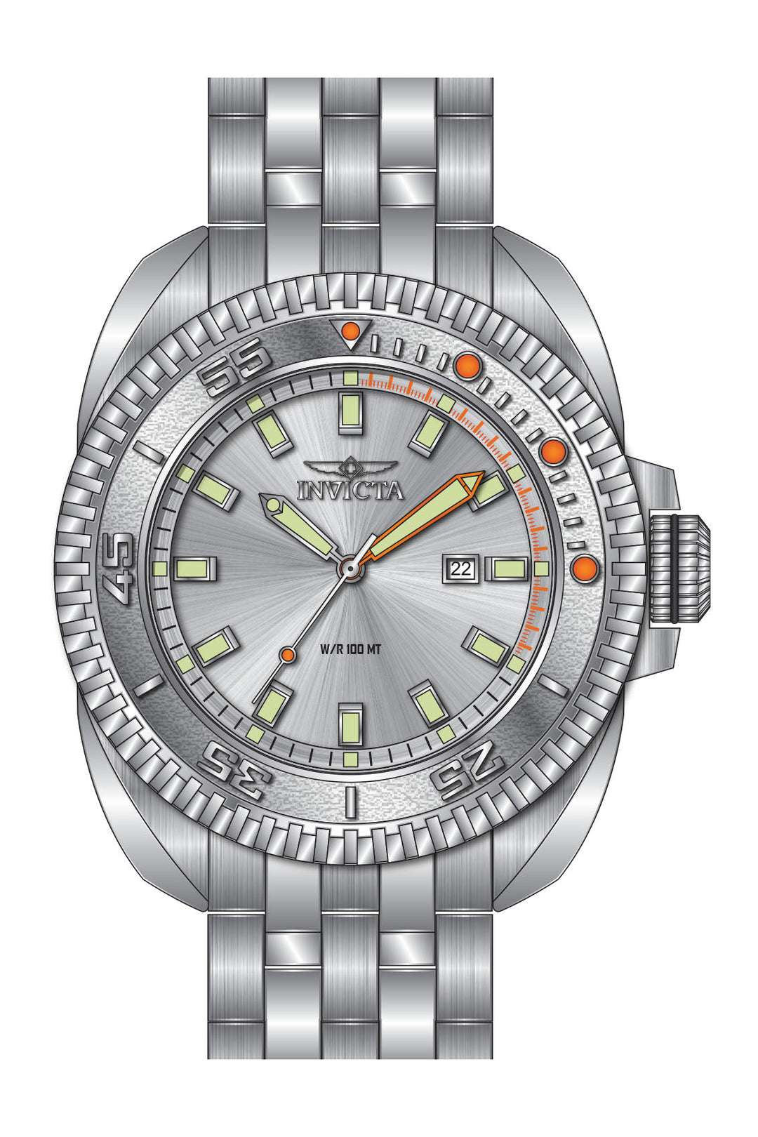 Coalition Forces 50mm / Silver / Silver | Silver Dial