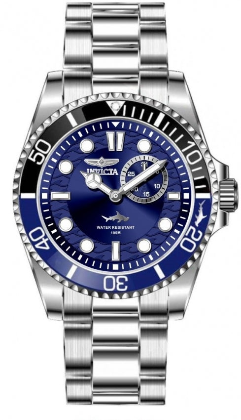 Pro Diver Men Blue Dial With a Black And Blue Bezel / Stainless Steel Bracelet B