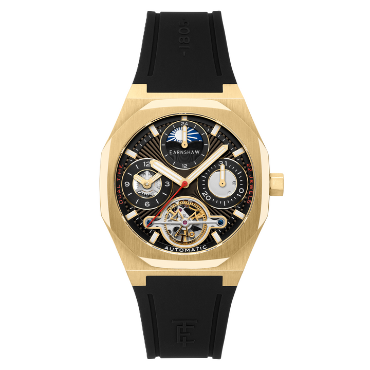 Drake Black Opulence / Black Rubber Strap Black Dial