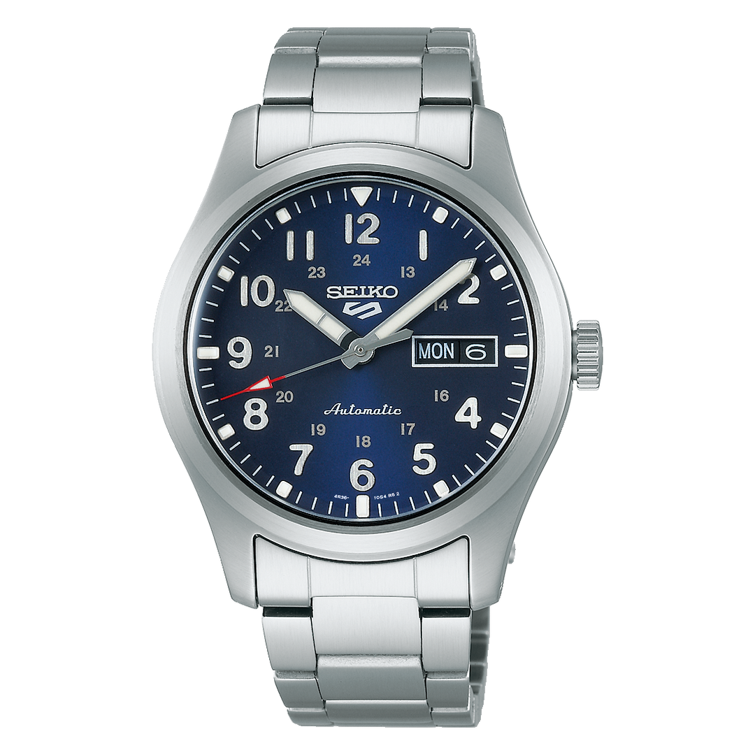 5 Sports Field Series Blue Dial Stainless Steel Bracelet 39.4mm Blue Dial