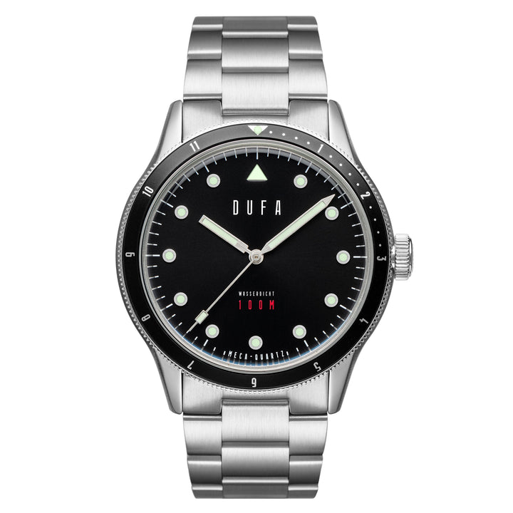 TAUCHEN MECA QUARTZ Black / Stainless Steel | Black Dial