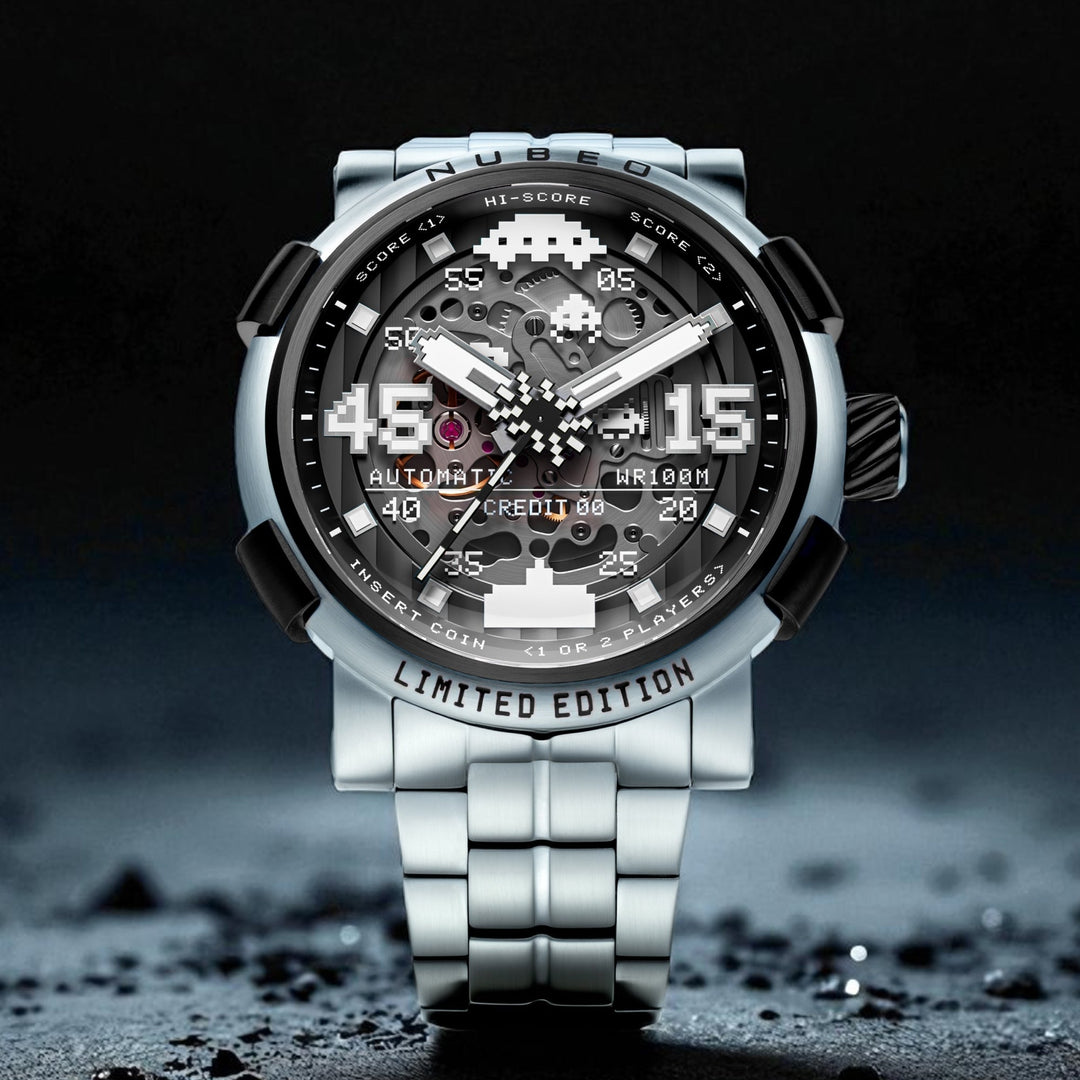 Orion Automatic Space Invaders Limited Edition Black / Stainless Steel Black Dia