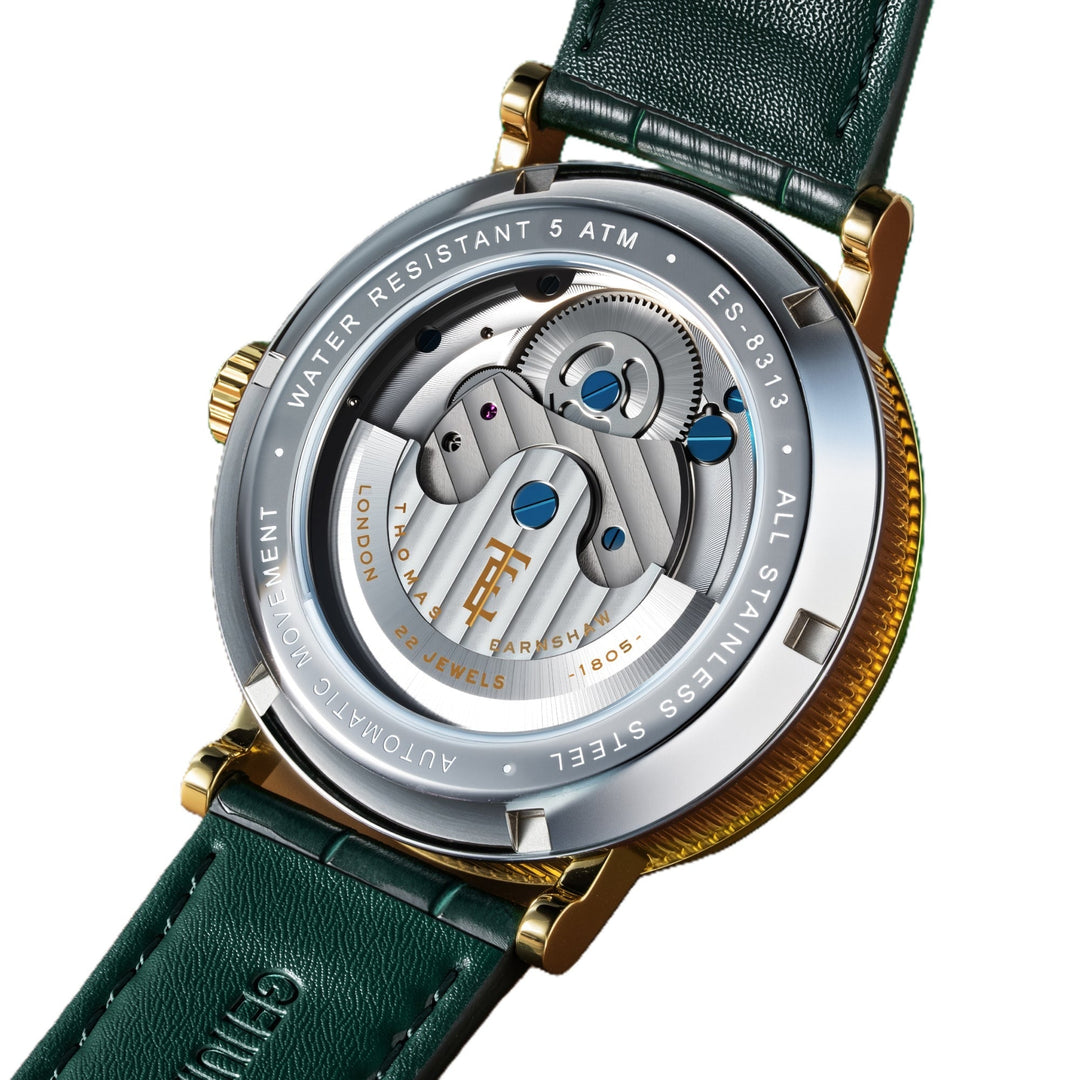 Beaufort Jade Glint / Green  Leather Strap Green Dial
