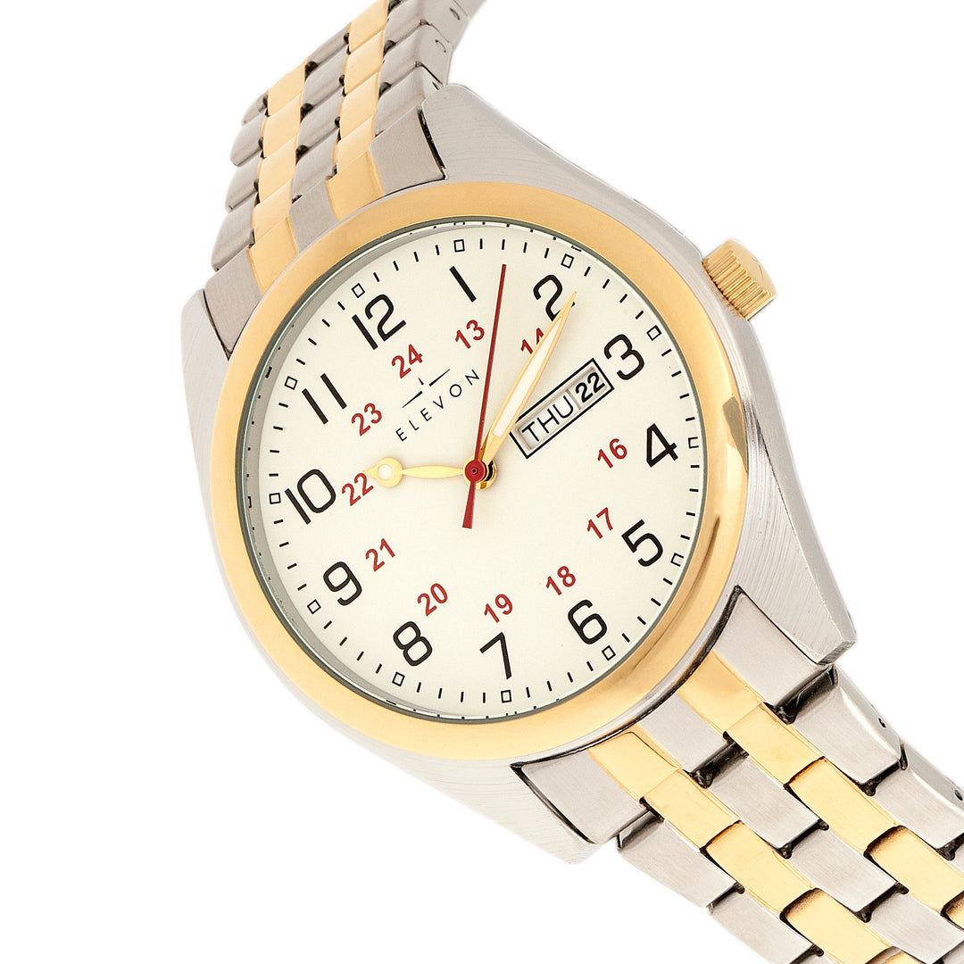 Gann Bracelet Watch w Day/Date Gold/Silver