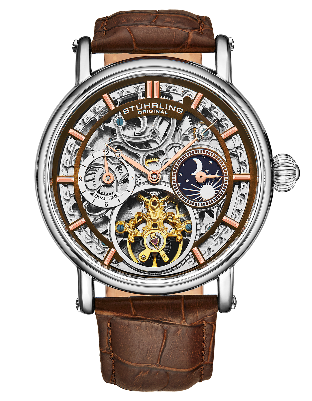 Legacy Automatic 43mm Skeleton Brown/Leather | Silver Dial