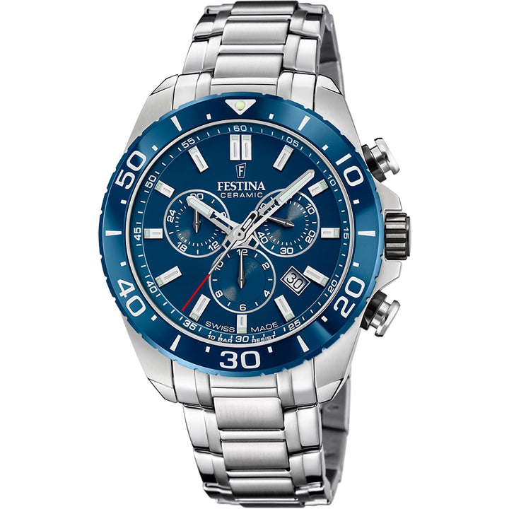 Chronograph Ceramic Blue / Stainless Steel | Blue Dial