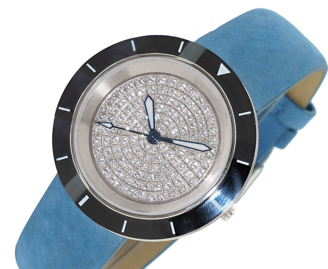 TOULON BLACK-SILVER / BLUE | Silver tone Dial