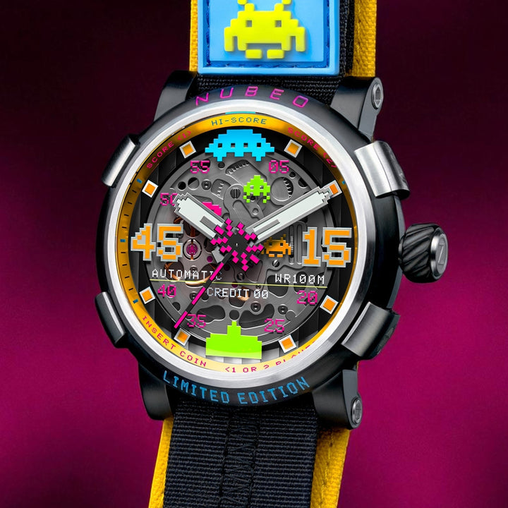 Orion Automatic Space Invaders Limited Edition Black / Stainless Steel | Black D