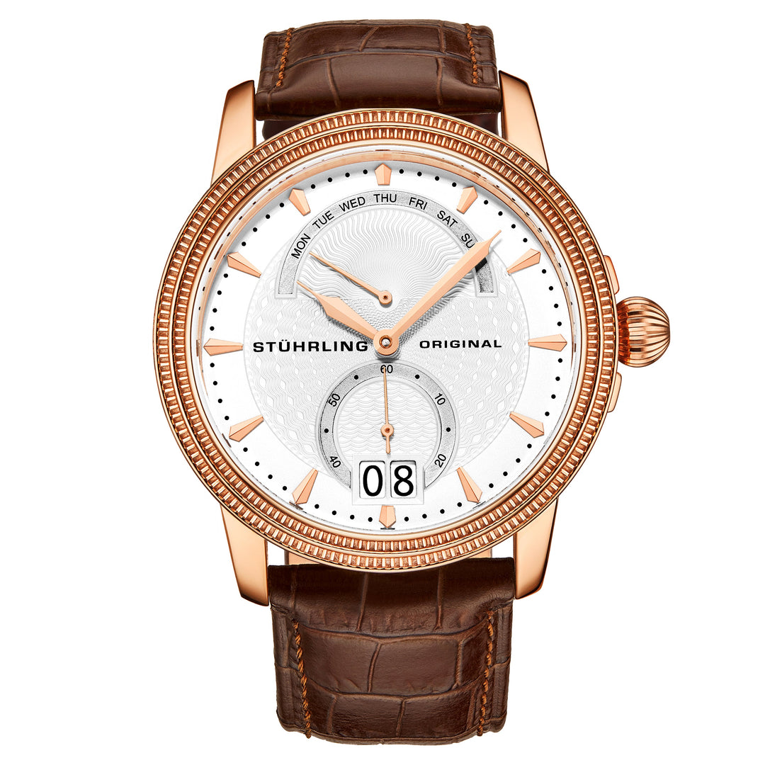Symphony Brown/Leather/Silver Dial/Rose Case | Silver Dial