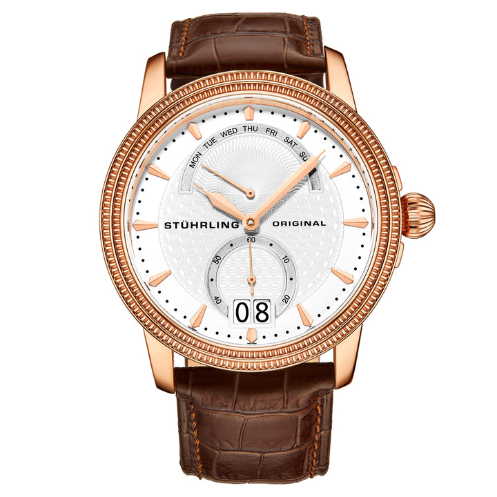 Symphony Brown/Leather/Silver Dial/Rose Case | Silver Dial