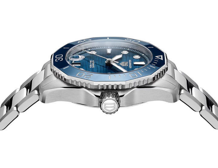 Aquaracer Professional 300 Date Calibre 5 Automatic Blue Diamond Dial / Stainles