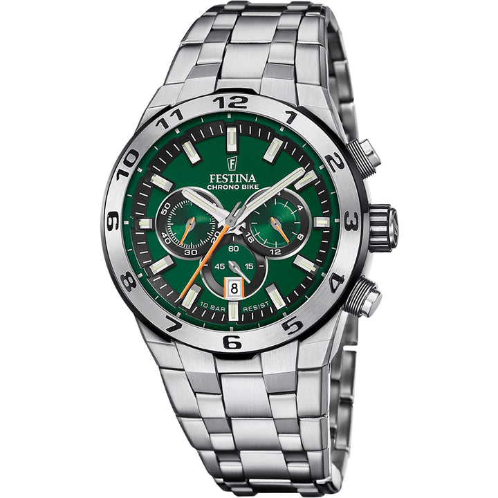 Chrono Bike Green / Stainless steel Green Dial
